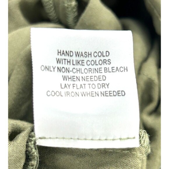 ModCloth Bay Area Believer Cropped Tie Front Jumpsuit Womens Size Medium Green E - Picture 13 of 13